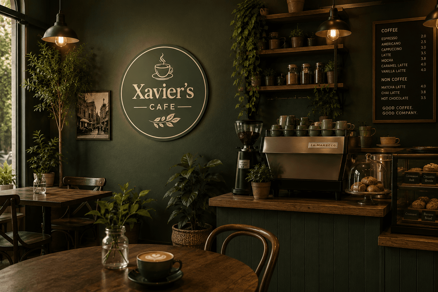 A cup of coffee at Xavier's Cafe